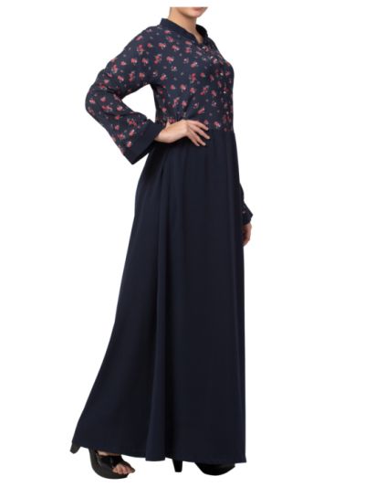 Printed Abaya Like Dress