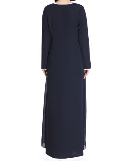 Embroidered Abaya With Matching Hijab