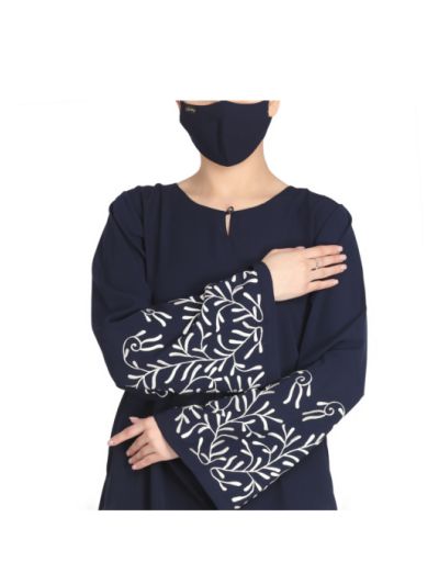 Embroidered Abaya With Matching Hijab