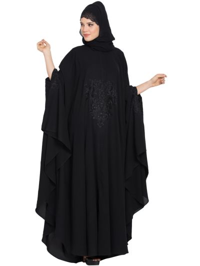 Black Embroidered Irani Kaftan