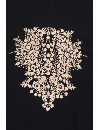 Black Golden Embroidered Irani Kaftan