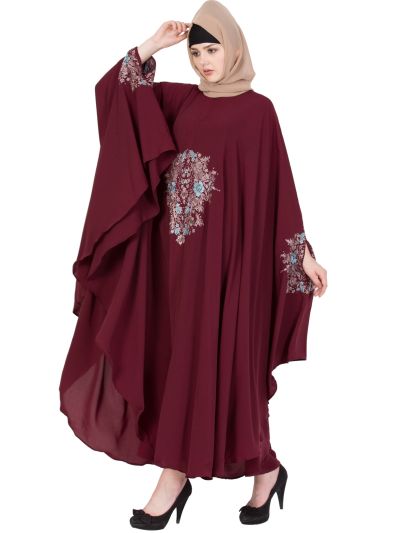 Maroon Irani Kaftan