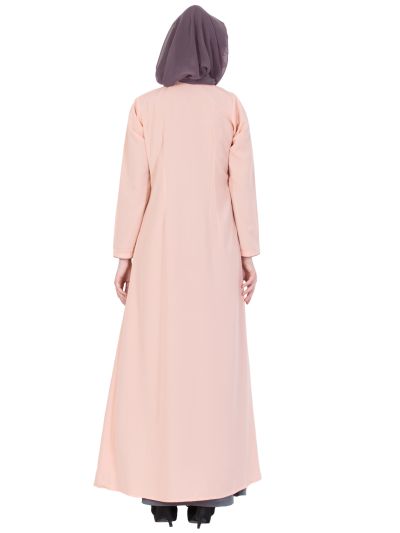 Two Piece Embroidered Cardigan Abaya