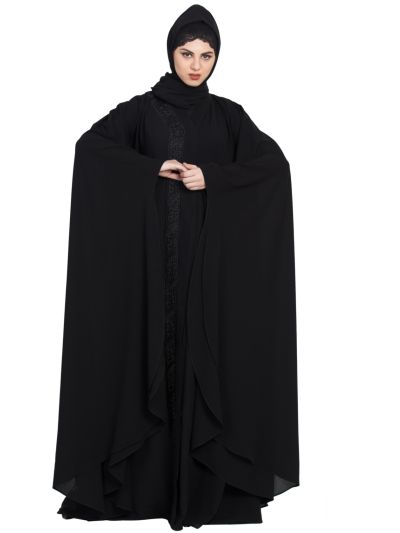 Gorgeous Front Open Kaftan Abaya with Embroidery