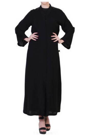Open Abaya Dress With Hand Embellishments