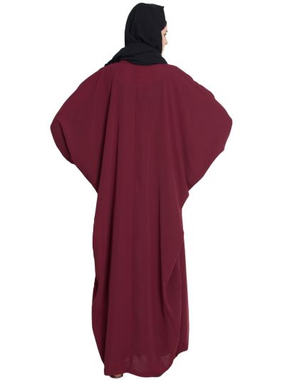 Afifa Front Open Kaftan Abaya with Snap Buttons