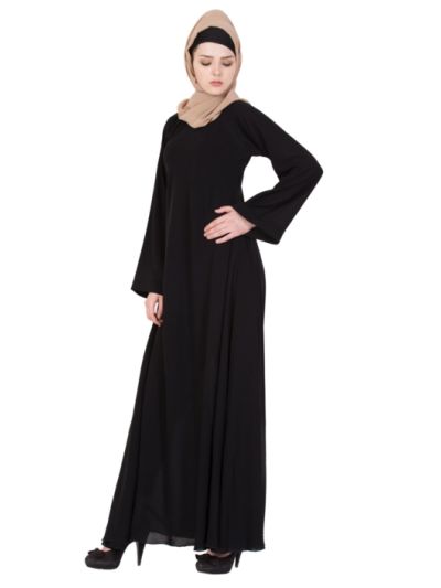 Biased Cut Umbrella Flare Umbrella Abaya 