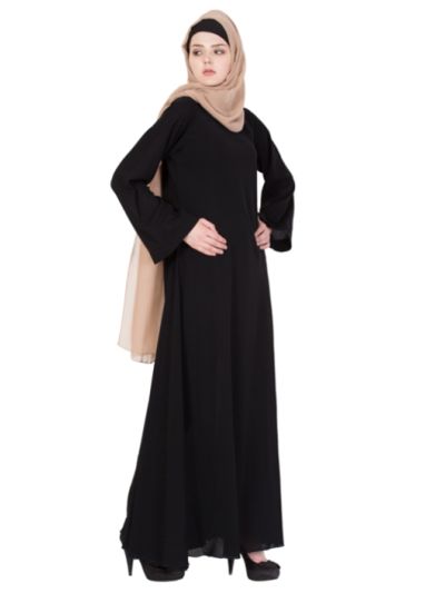 Black Classic Umbrella Flare Abaya