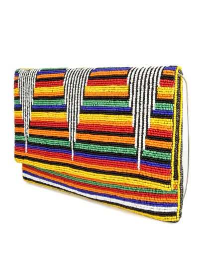 Lily Rainbow Multi Colour Beaded Handbag