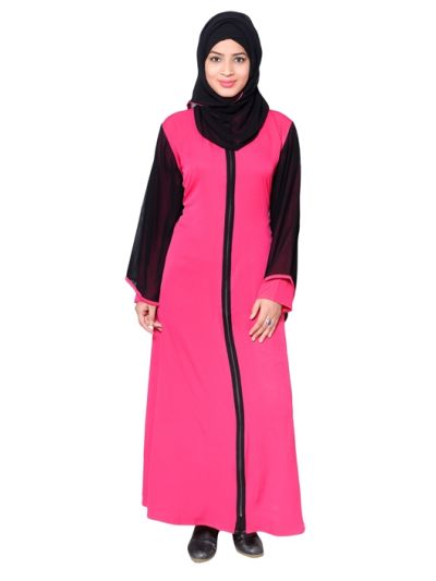 Single Layered Front Open Abaya 