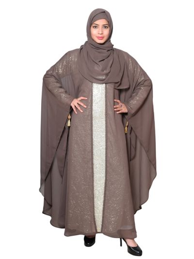 Beautiful Brown Colour Georgette Kaftan
