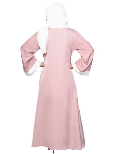 Front Open Double Layered Abaya 