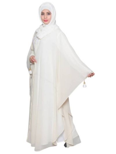 Beautiful White Colour Georgette Kaftan