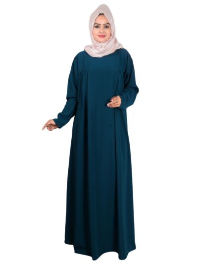 Bottle Green Single Layer Abaya