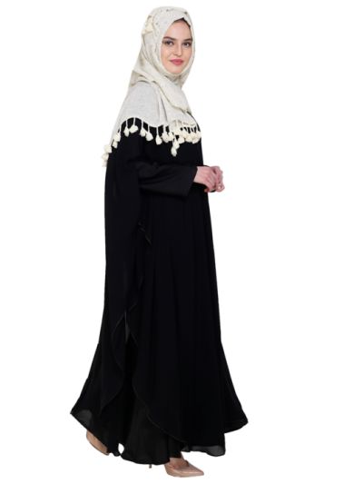 Beautiful Black Kaftan With Flare