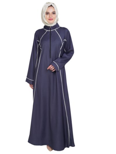 Blue Twill Coat Look Abaya