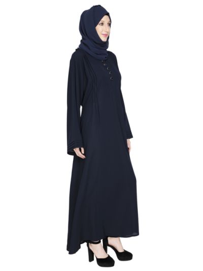 Pleated Abaya in Kashibo Fabric