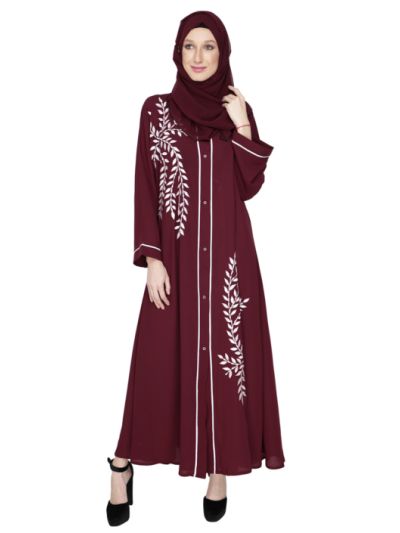 Embroidered Abaya in Kashibo Fabric