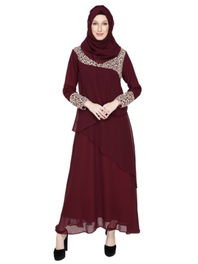 Double Layered Abaya in Georgette Fabric
