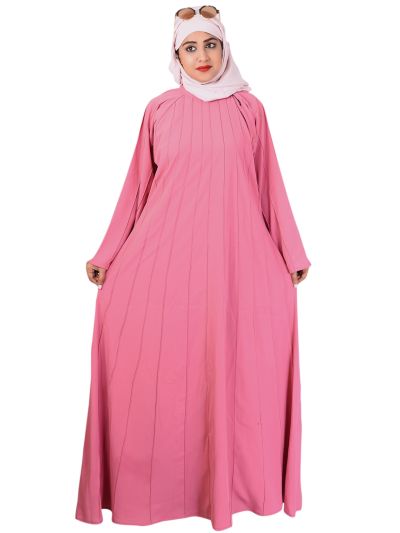 Pink Kashibo Multi Plating Abaya 