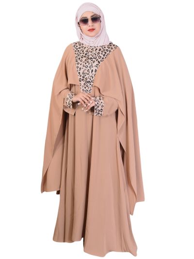 Brown Half Kaftan Abaya 