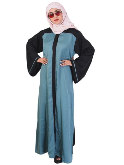 Grey & Black Dual Color Nida Abaya 