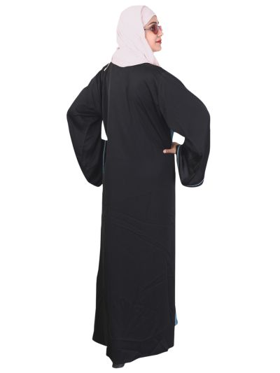 Grey & Black Dual Color Nida Abaya 