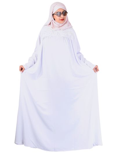 White Nida Abaya 