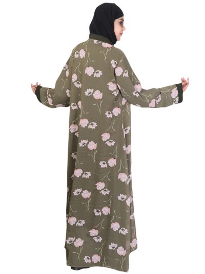 Double Layered Front Open Abaya