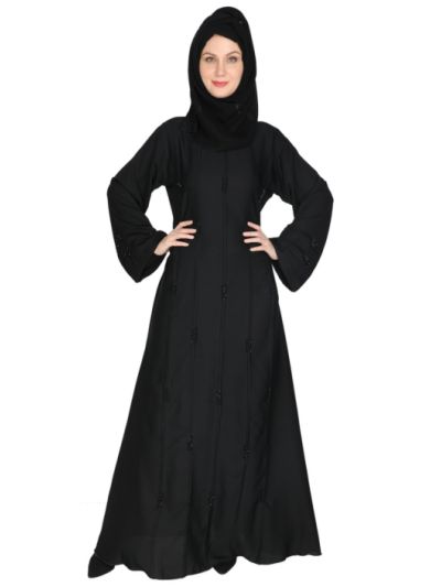 Hand Embroidery Anardana Imported Fabric Black Kaftan