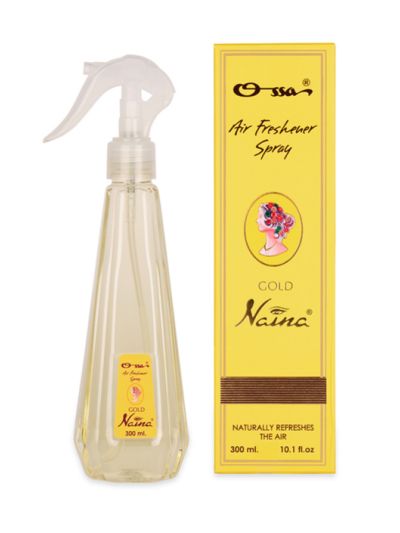 Ossa Gold Naina Air Freshener Spray Long Lasting Home Fragrance (300 ml)