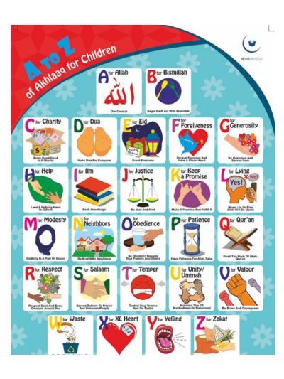 A to Z of Akhlaaq Children Poster