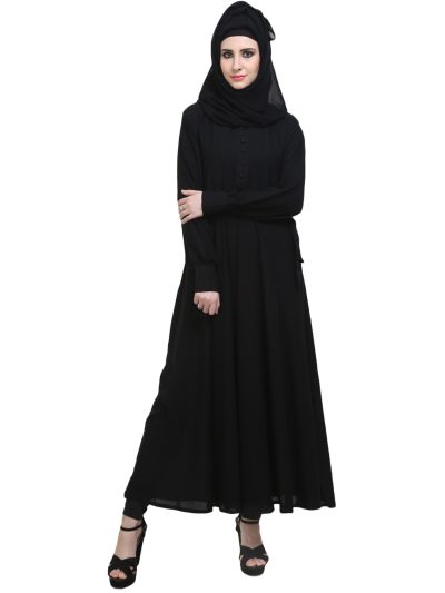 Black Large Flare Abaya