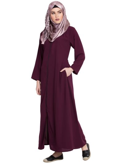 Multi Colors Designer Zipper Abaya