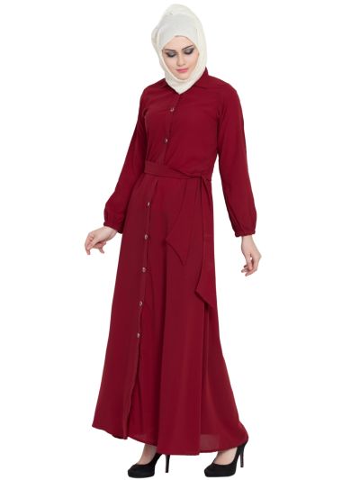 Multi Colors Front Open Girls Stylish Abaya
