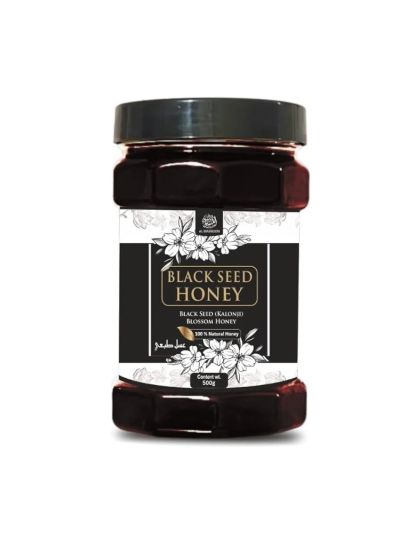 AL MASNOON Black Seed Honey – Pure & Natural Honey Collected from Black Seed Blossoms – Pack of 1 – A Perfect Blend of Sweetness and Wellness
