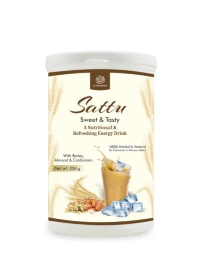 AL MASNOON Sweet Sattu With Barley, Almond & Cardamom | A Nutritional & Delicious Energy Drink 250g(pack of 1)