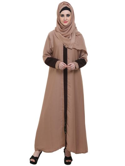 Badami & Coffee A-shaped Formal Abaya