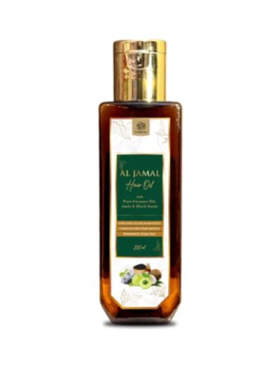AL MASNOON Al Jamal Hair Oil Enriched with Black Seed & Amla for Stronger, Healthier Hair Growth (200ml Pack of 1)