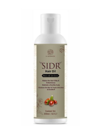 Sidr Hair Oil - Made with Natural Sidr Leaves, 100% Natural, Mineral Oil Free, 200ml (Pack of 1) for Strong and Healthy Hair.