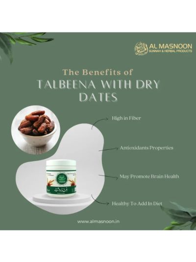 AL MASNOON Talbina with Dry Dates A Nutritious Sunnah Food for All Ages 350g Pack of 1