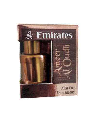 Emirates Ameer Al Oudh Attar | Smoky Oud, Sweet Amber, Woody | 6ml