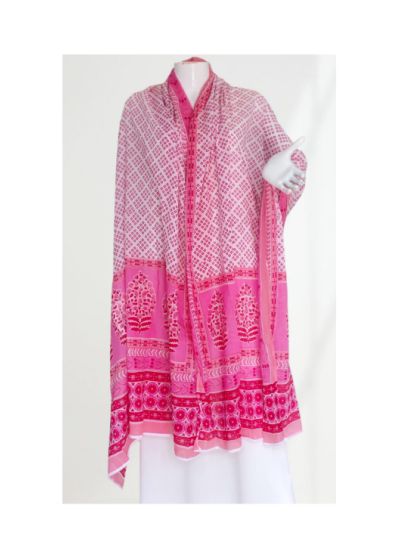 Geometric Floral Cotton Namaz Dupatta
