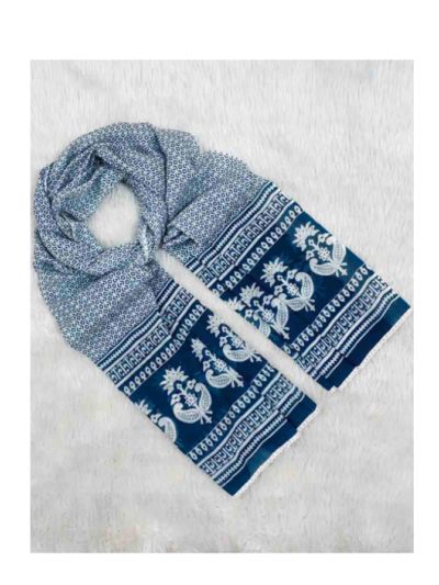 Geometric Floral Cotton Namaz Dupatta