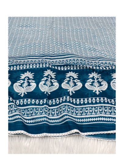 Geometric Floral Cotton Namaz Dupatta