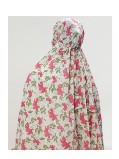 Pink Hibiscus Cotton Namaz Makhna