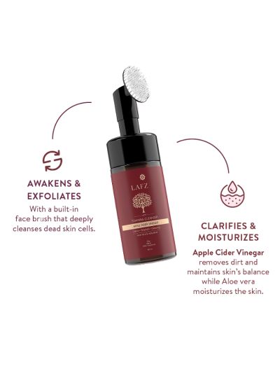Apple Cider Vinegar Foaming Face Wash With Built-In Face Brush (100 ml)