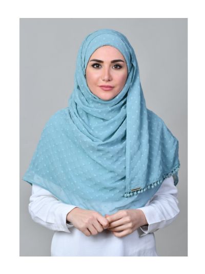 Aqua Mosaic Butti Chiffon