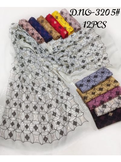 Premium Cotton Beautiful Stole with Unique Overlapping Circular Print (Set of 12)