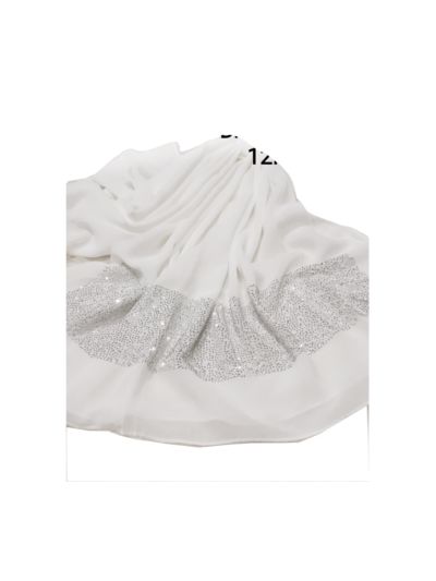 White Polished Silver Diamonds Studded On The Stole (Set of 12)	